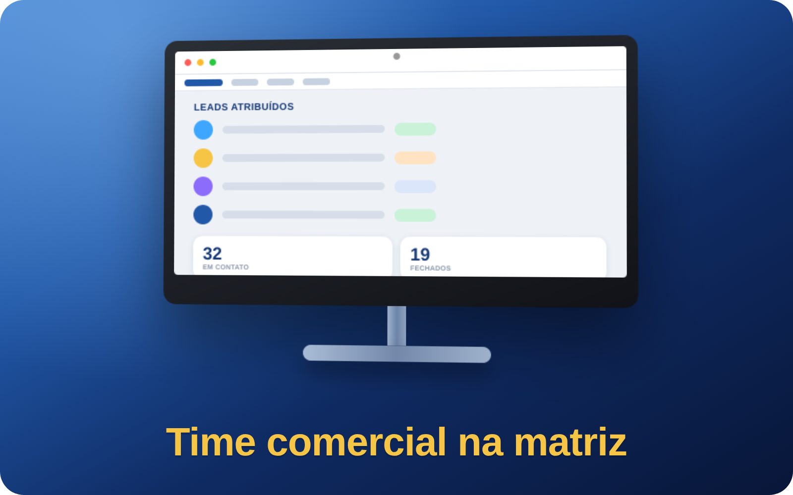 Time comercial na franqueadora